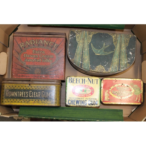 479 - A collection of large advertising tins and packaging, to include brands 'Beech - Nut', Thorne's' and... 