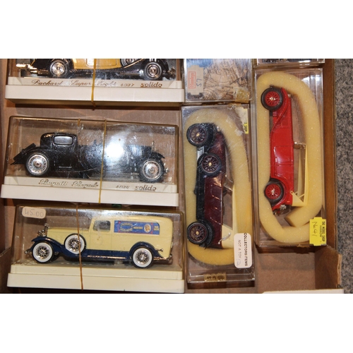 486 - A collection of boxed vintage Solido die cast model vehicles to include classic cars, 'Bugatti Royal... 