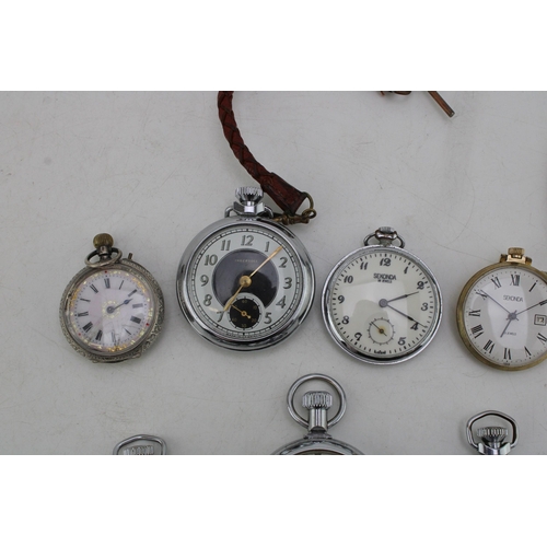 558 - A group of 20th century pocket watches, including a Continental 935 silver cased, open faced, keyles... 