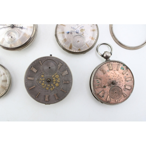 565 - A silver cased, open faced, pocket watch, the silvered dial with Roman numerals, subsidiary seconds ... 