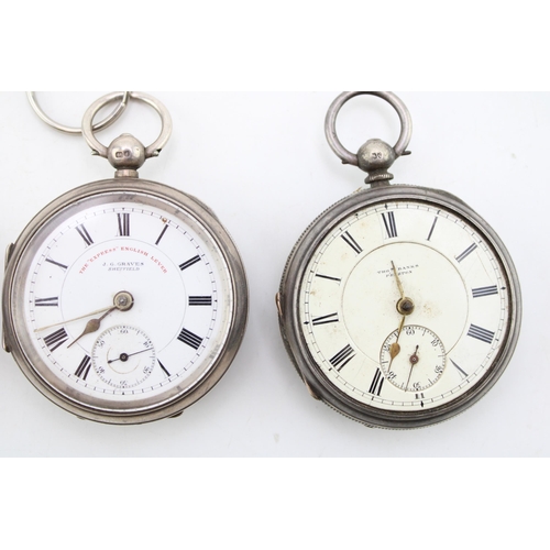 570 - The 'Express' English Lever movement pocket watch by J G Graves, Sheffield, in open faced silver cas... 