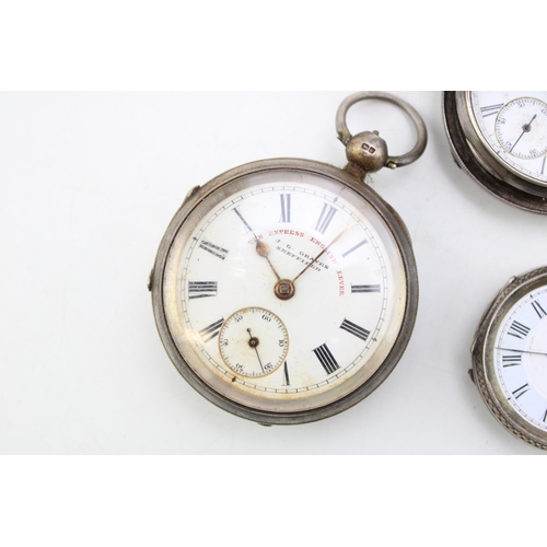 571 - The 'Express' English Lever movement pocket watch by J G Graves, Sheffield, in open faced silver cas... 