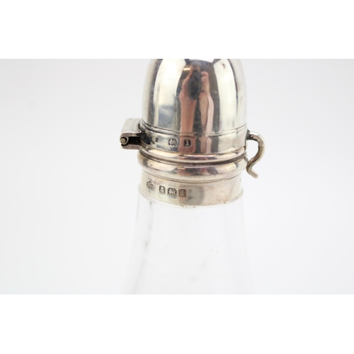 578 - Silver and glass condiment bottle, Birmingham 1910, Elkington & Co, 15cm tall.