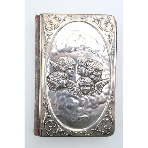 613 - Silver fronted common prayer book, Reynold's Angels, Birmingham 1915, 11cm tall.