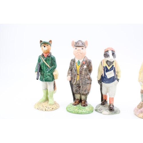 68 - Beswick English Country Folk to include Hiker Badger, Gentleman Pig and others (6).