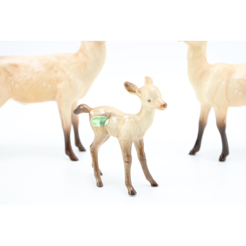 7 - Beswick Deer family to include a Stag, a Doe and a Fawn (3).