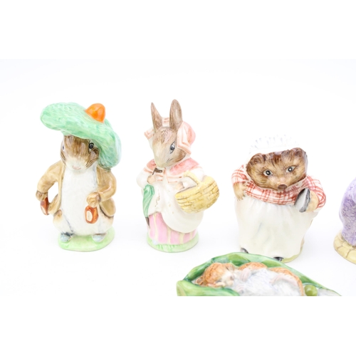 80 - Beswick Beatrix Potter figures to include Mrs Tiggywinkle, Benjamin Bunny, Mrs Rabbit, Jeremy Fisher... 