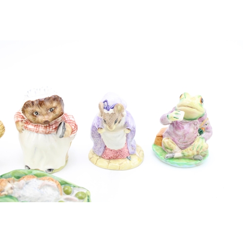 80 - Beswick Beatrix Potter figures to include Mrs Tiggywinkle, Benjamin Bunny, Mrs Rabbit, Jeremy Fisher... 