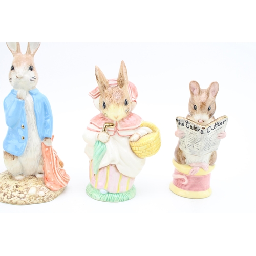 83 - Large Beswick Ware Beatrix Potter figures to include Pete and the Red Pocket Handkerchief, Mrs Rabbi... 