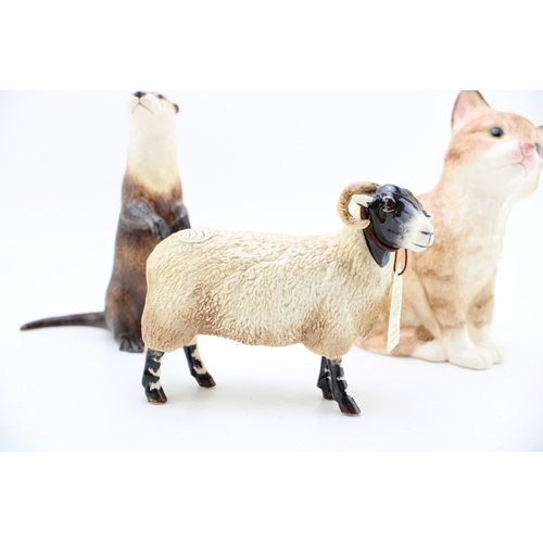 89 - Border Fine Arts to include a Swaledale Ewe, Buster Money Bank and an Otter (3).