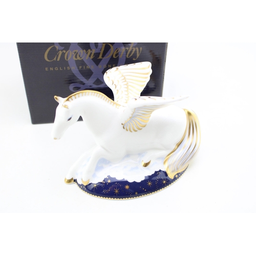 98 - A Royal Crown Derby paperweight, Pegasus, 12cm high, the first of a pair of Mythical Beasts exclusiv... 