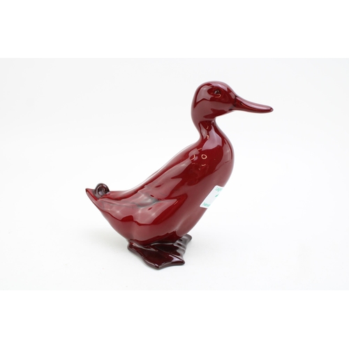 13 - Royal Doulton flambe duck, 16.5cm tall.