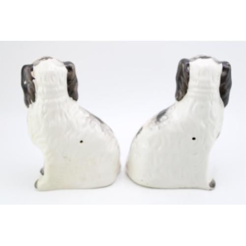 134 - A pair of ceramic Staffordshire dogs, Height 24cm.