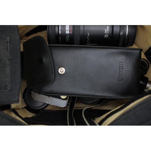 164 - Canon EOS 650 Camera with 28-70mm lens together with 70-120mm lens, flash, camera bag and accessorie... 