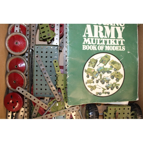 173 - A collection of vintage Meccano military collectable toys, c1970s.