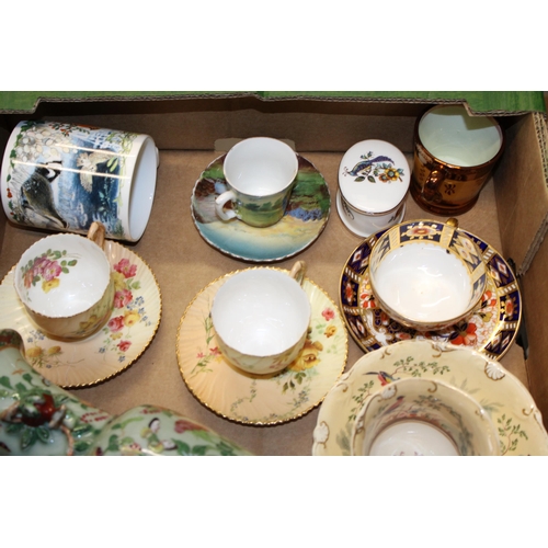 235 - A collection of ceramic items to include a Davenport old Imari cup and saucer a pair of Royal Worces... 