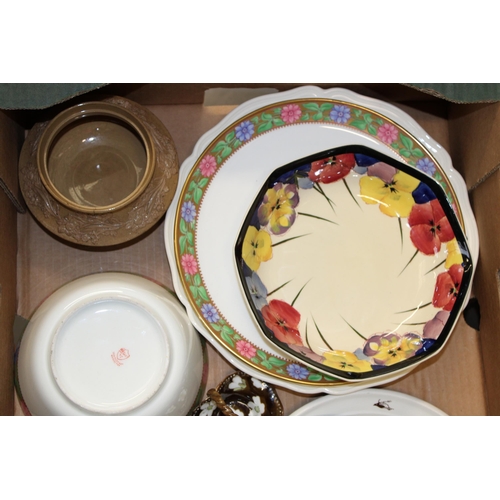 236 - A mixed collection of ceramics to include hand painted cup and saucer, Dresden cup and pin dish, New... 