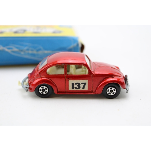 78 - A boxed vintage die cast Matchbox 'Superfast' Volkswagen Beetle 1500 Saloon in red. c1970.