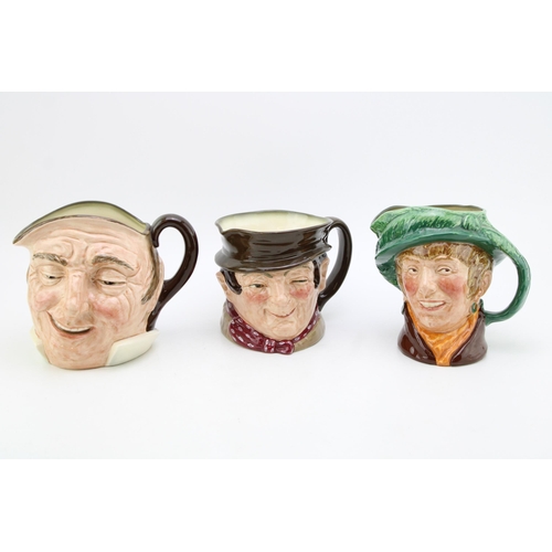 81 - Three large Royal Doulton Character Jug figures to include 'Farmer John', 'Sam Weller' together with... 