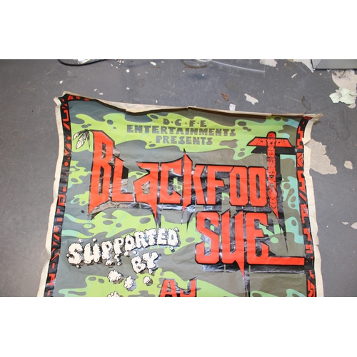 89 - An original Blackfoot Sue supported by A.J. Weber music screen printed poster for gig at Derby Colle... 