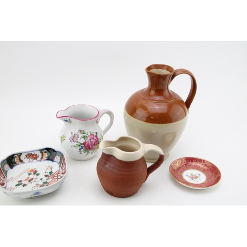 95 - A mixed collection of ceramics to include stoneware jugs, Oriental bowls and Copeland Spode jug. (Qt... 