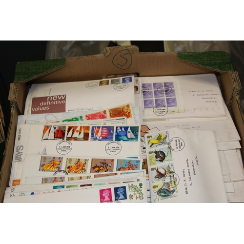 122 - A collection of first day cover stamps to include 'British Birds', 'Royal Mail Parcel Post', 'London... 