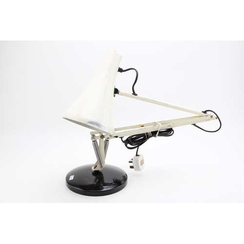 262 - A Terry's Anglepoise 90 desk lamp in white on black base. Height 50cm.