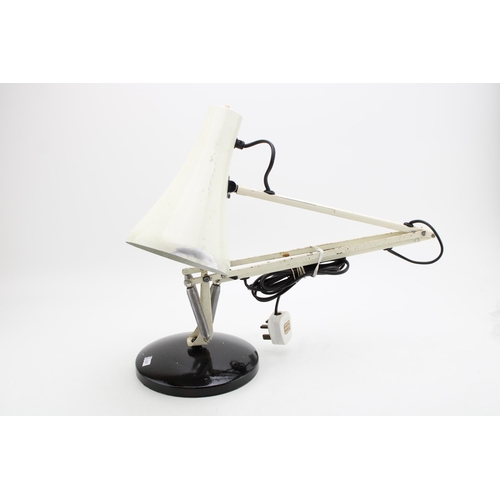 262 - A Terry's Anglepoise 90 desk lamp in white on black base. Height 50cm.