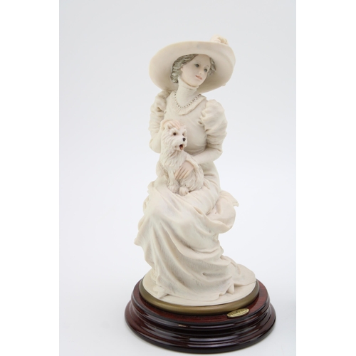 123 - Giuseppe Armani Florence figurines to include a lady with her dog and a lady with a rose (2), 24cm t... 