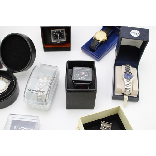 126 - A mixed collection of boxed NOS watches to include examples by Sekonda, Constant, Ben Sherman, Aviat... 