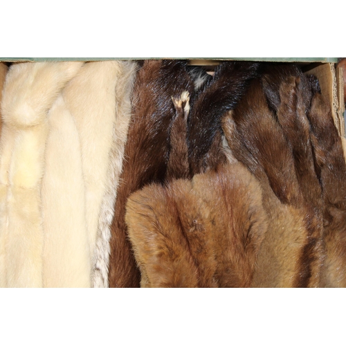 137 - A collection of vintage early c20th and mid century fur stoles, collars, fox fur and other