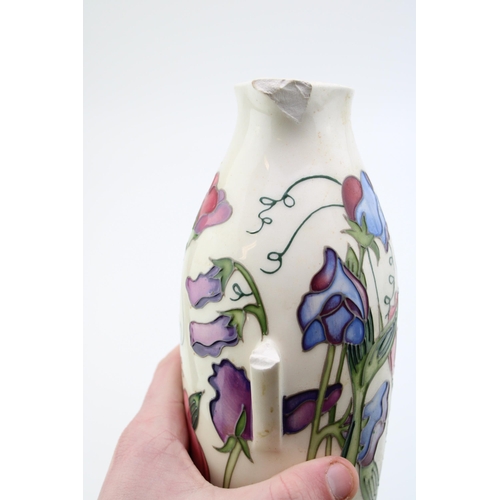 150 - Large Moorcroft jug with floral design, af, 27.5cm tall.