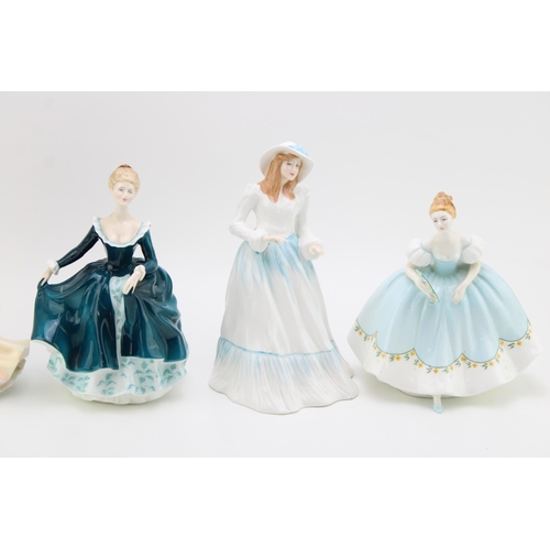 23 - A collection of Royal Doulton and Coalport figures to include 'Ladies of Fashion Harriet', 'Janine' ... 