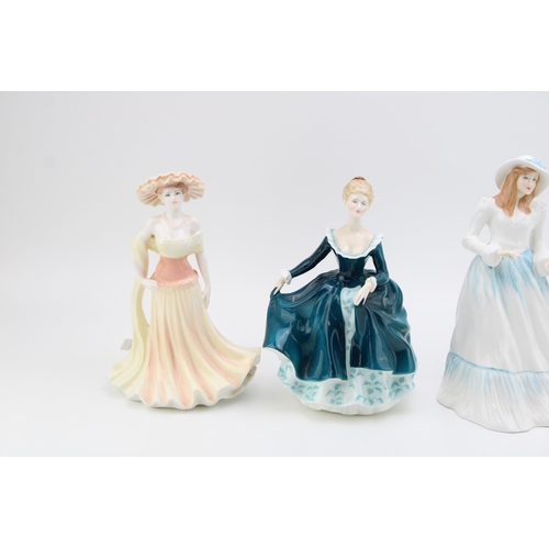 23 - A collection of Royal Doulton and Coalport figures to include 'Ladies of Fashion Harriet', 'Janine' ... 