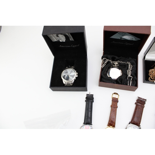 32 - A collection of fashion watches to include boxed examples by American Legend, modern pocket watch an... 