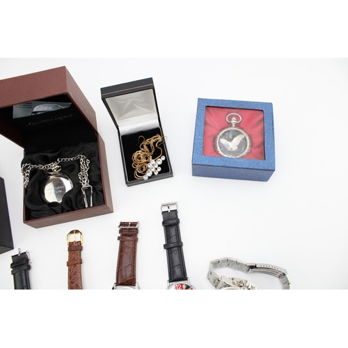 32 - A collection of fashion watches to include boxed examples by American Legend, modern pocket watch an... 