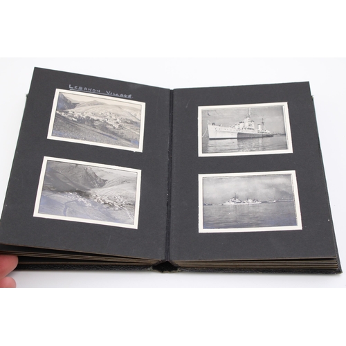 33 - A WWII era photograph album with photographs taken whilst cycle touring in the UK, including picture... 