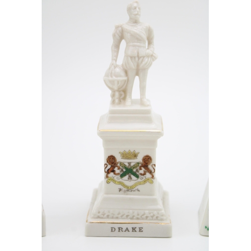 64 - Three Crested ware ceramic items to include City of London RAF Memorial, Belfast Celtic cross and Pl... 