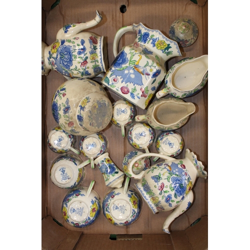 68 - A collection of Mason's 'Regency' pattern tea and dinner to include tea and coffee cups, tea pots, g... 