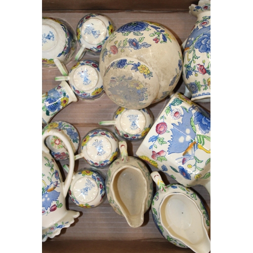 68 - A collection of Mason's 'Regency' pattern tea and dinner to include tea and coffee cups, tea pots, g... 