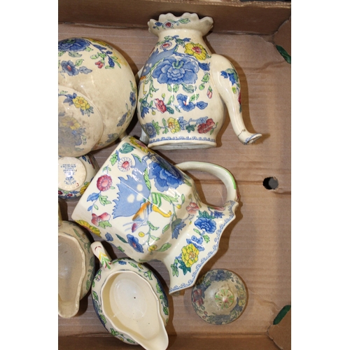 68 - A collection of Mason's 'Regency' pattern tea and dinner to include tea and coffee cups, tea pots, g... 