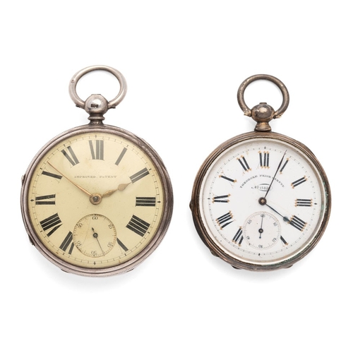 25 - Two pocket watches to include a Theodore Prior Geneve No.15412 and a silver Improved Patent example,... 