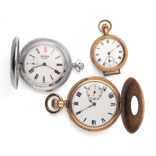 72 - A Waltham American Watch Company Ltd, open faced, keyless wind, pocket watch of small size with foli... 