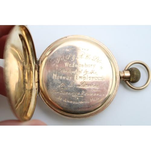 1 - A 9ct gold open faced pocket watch, keyless wind, by Thomas Russell and Son Liverpool, the white ena... 