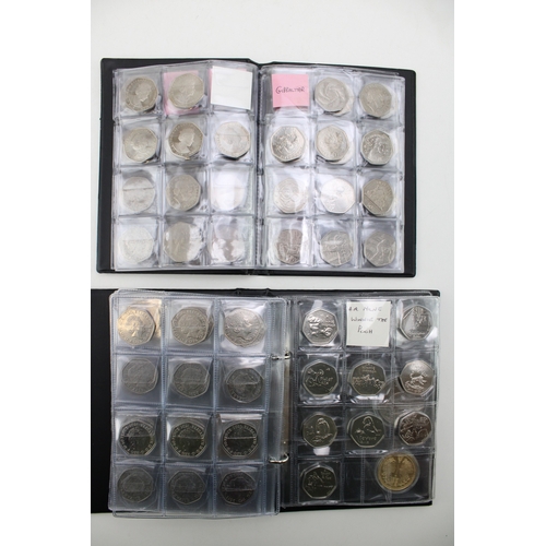 100 - A collection of circa 126 50p coins, of varying designs, 88 x 50p coins, with another 38 in a separa... 