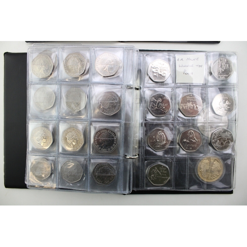 100 - A collection of circa 126 50p coins, of varying designs, 88 x 50p coins, with another 38 in a separa... 