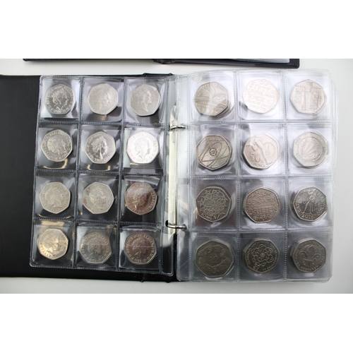 100 - A collection of circa 126 50p coins, of varying designs, 88 x 50p coins, with another 38 in a separa... 