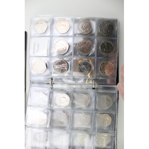 100 - A collection of circa 126 50p coins, of varying designs, 88 x 50p coins, with another 38 in a separa... 