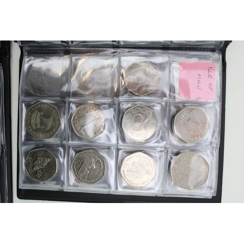 100 - A collection of circa 126 50p coins, of varying designs, 88 x 50p coins, with another 38 in a separa... 