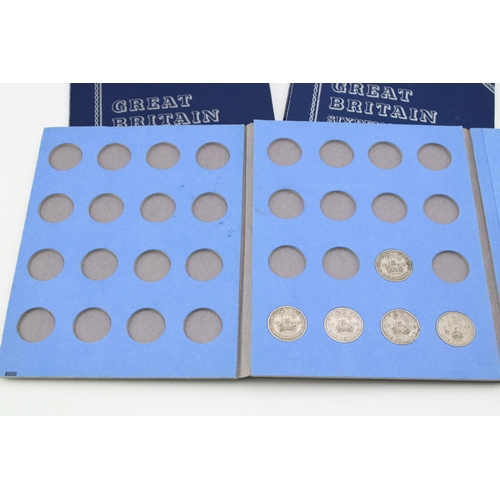 103 - Coins to include three part Whitman coin folders (silver coins removed), a Festival of Britain coin ... 